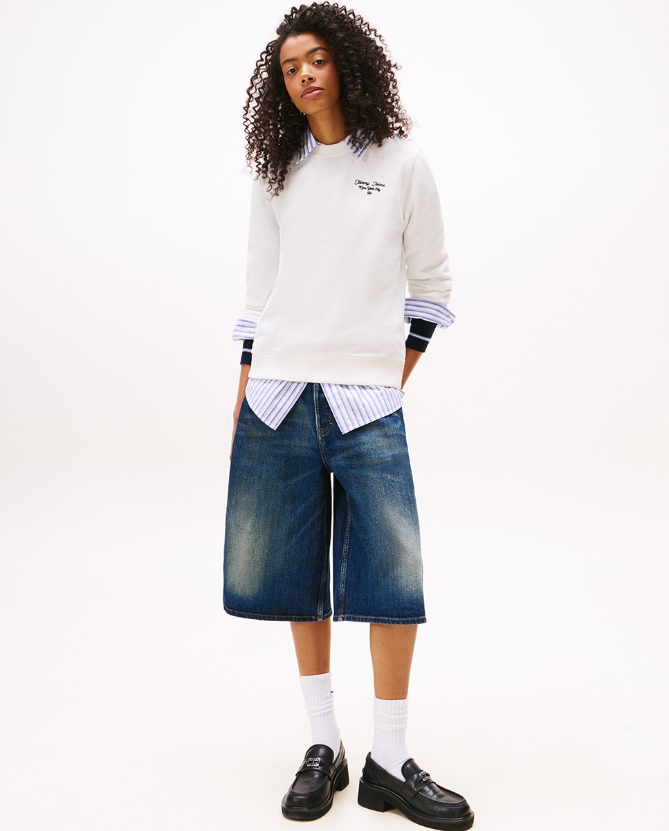 Sweatshirt com logótipo estampado e fit regular Cru-3