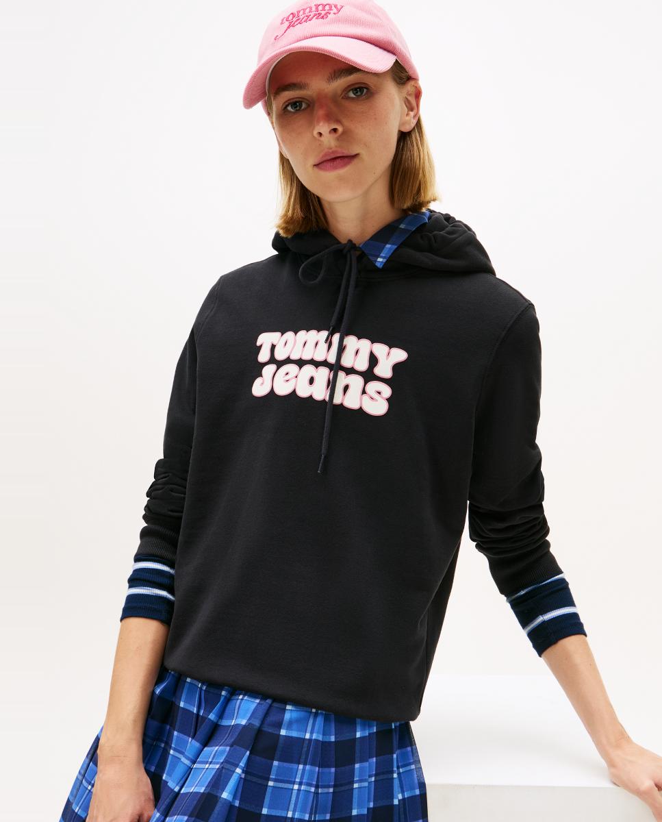 Sweatshirt Regular Fit com Capuz Preto-3