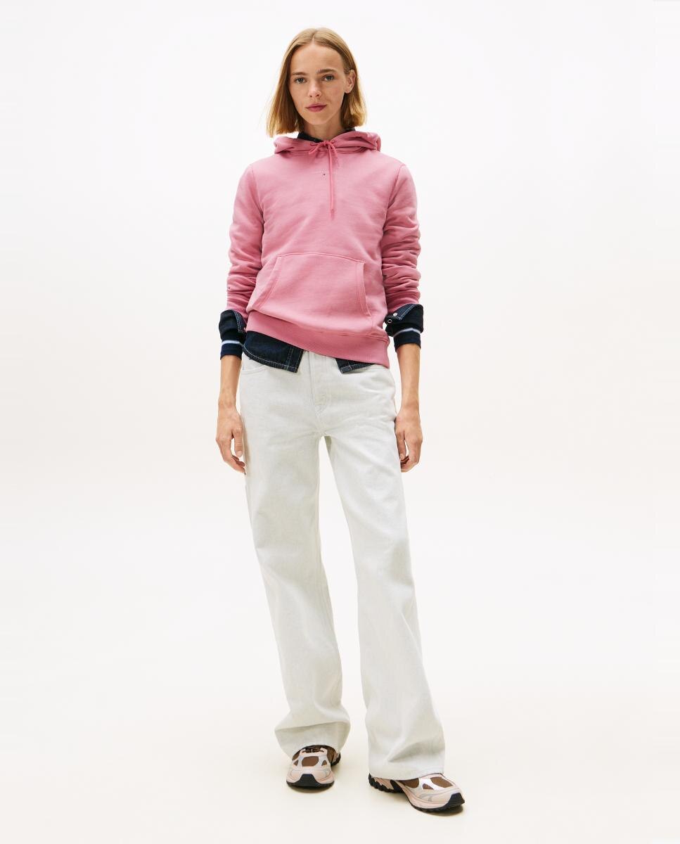 Sweatshirt Regular Fit com Capuz Rosa-3