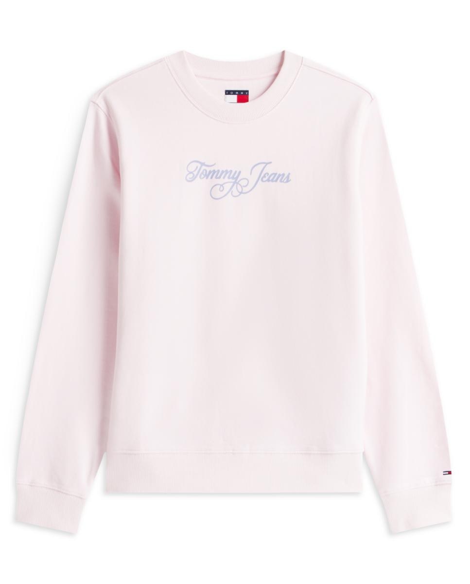 Sweatshirt Regular Fit com Decote Redondo Rosa-claro-4