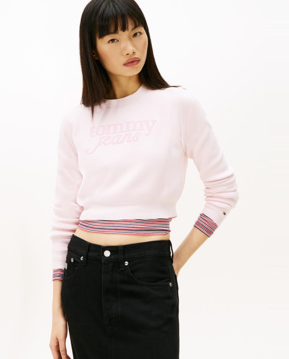Tommy Jeans - Jersey de mujer slim fit cropped de Tommy Jeans.