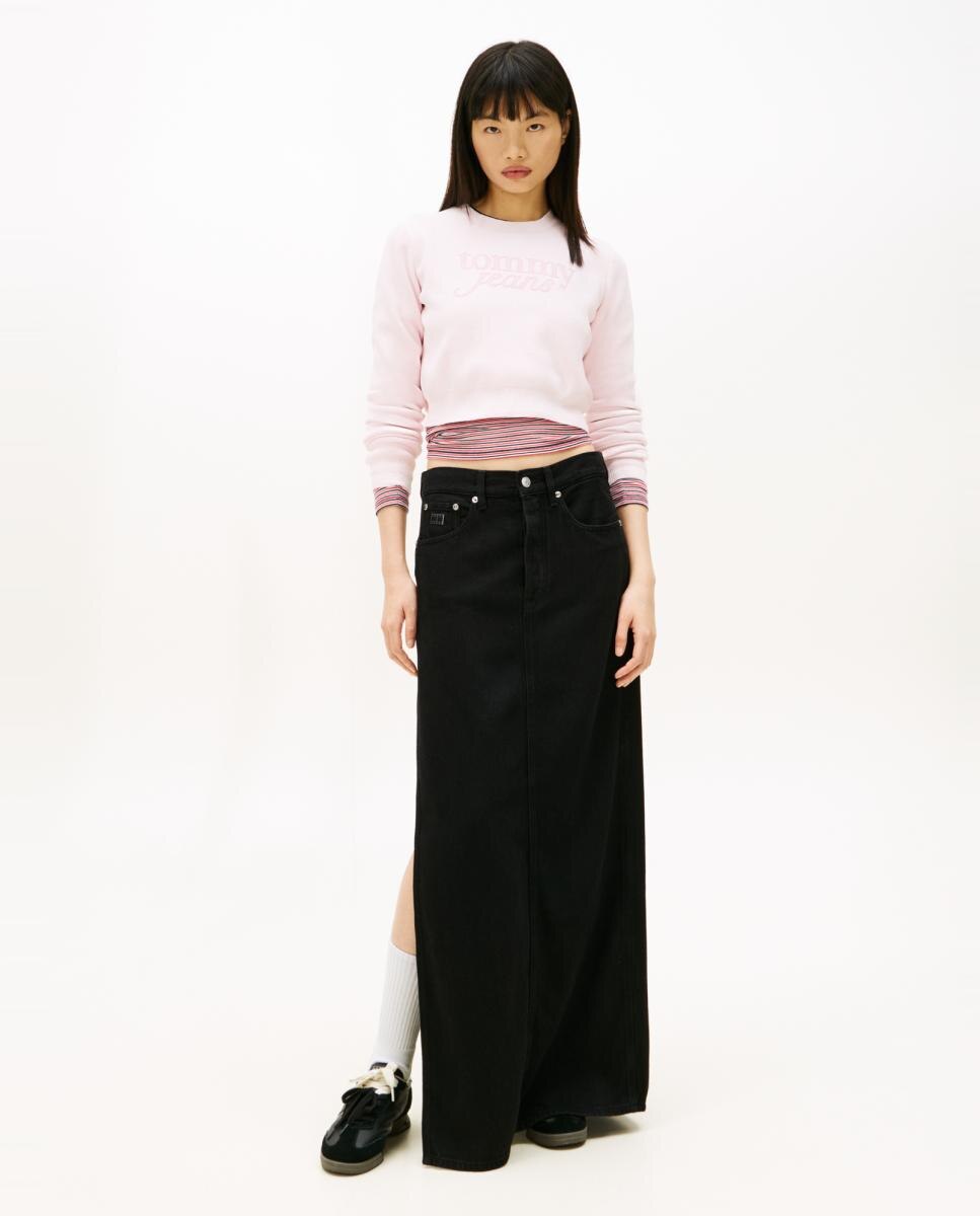 Camisola de Malha Slim Fit Cropped Rosa-claro-5