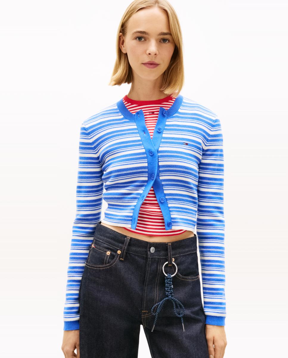 Imagem 0 de Cardigan Slim Fit às Riscas