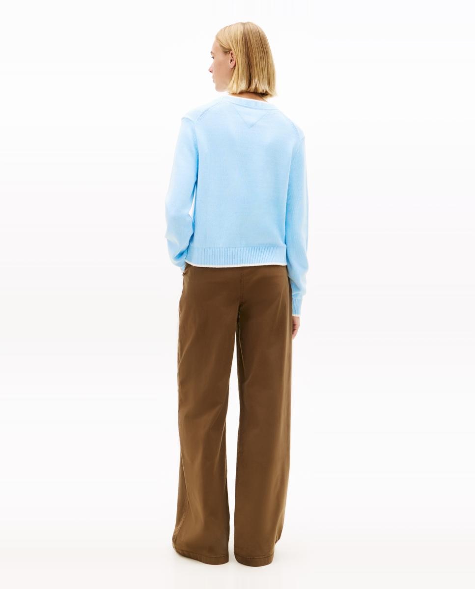 Camisola de Malha Relaxed Azul-claro-2