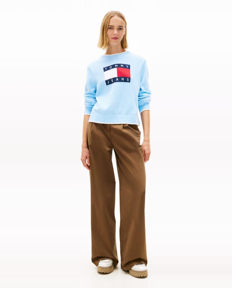 Camisola de Malha Relaxed Azul-claro-5