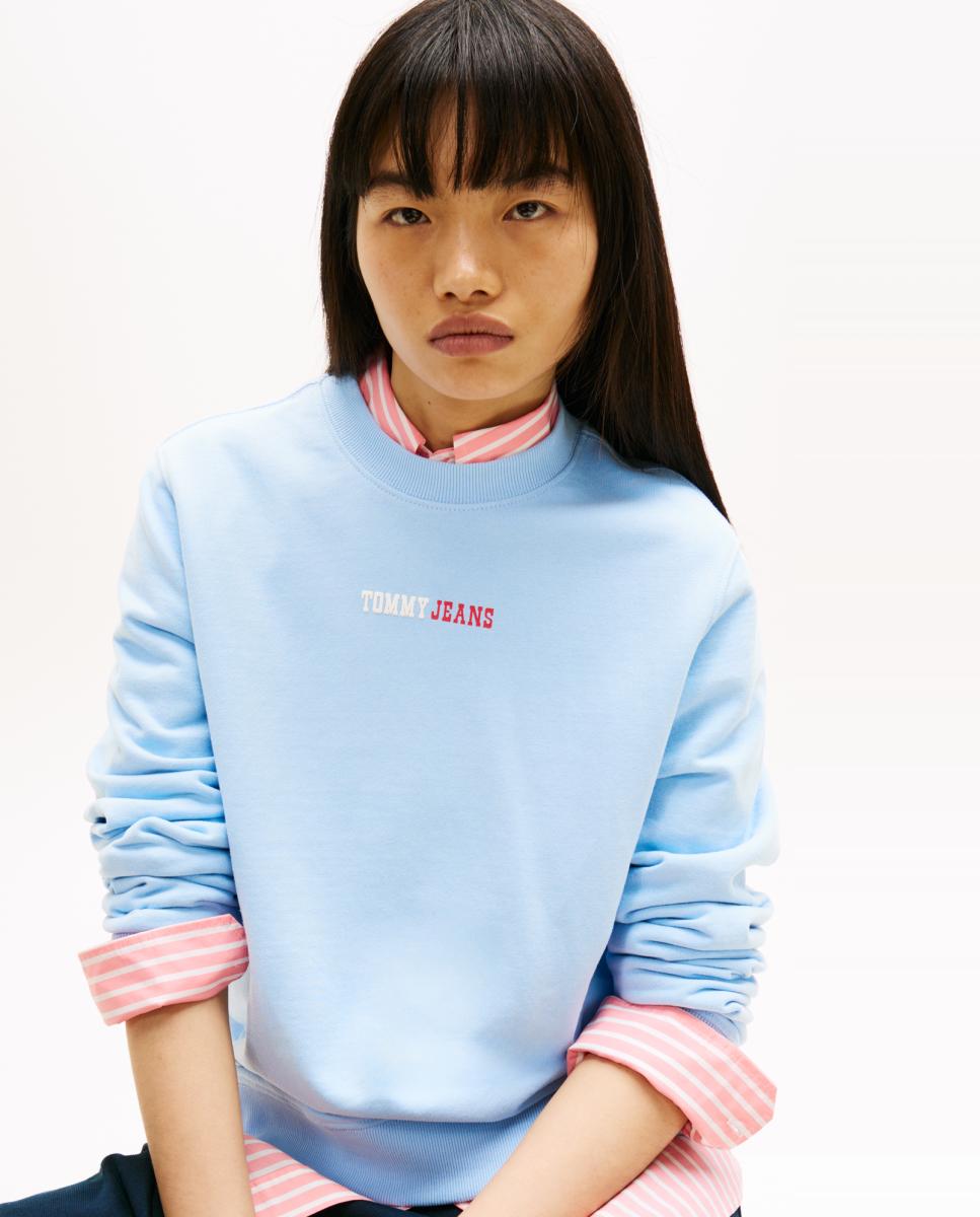 Sweatshirt sem Capuz Azul-claro-3