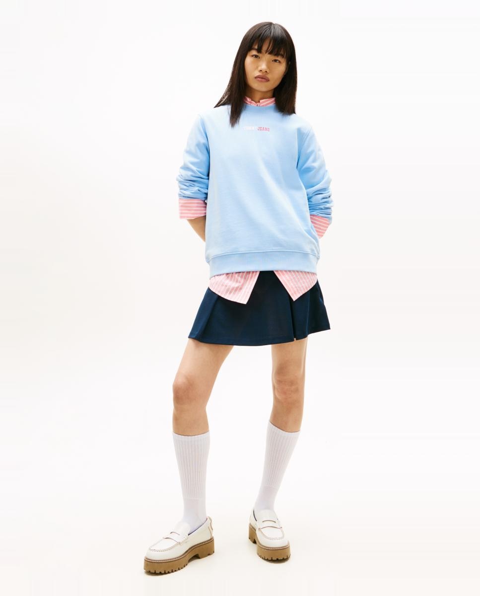 Sweatshirt sem Capuz Azul-claro-5
