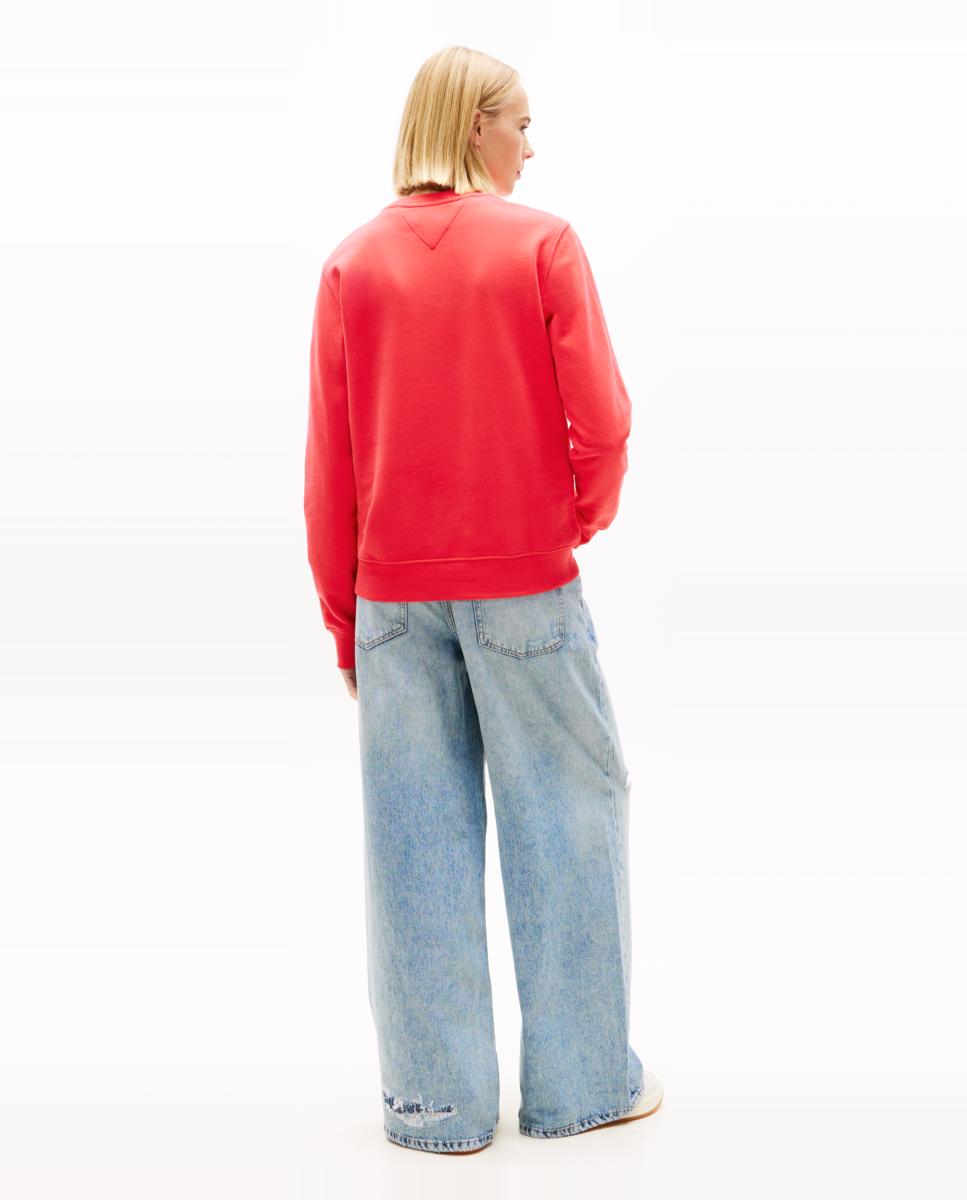 Sweatshirt sem Capuz Vermelho-2