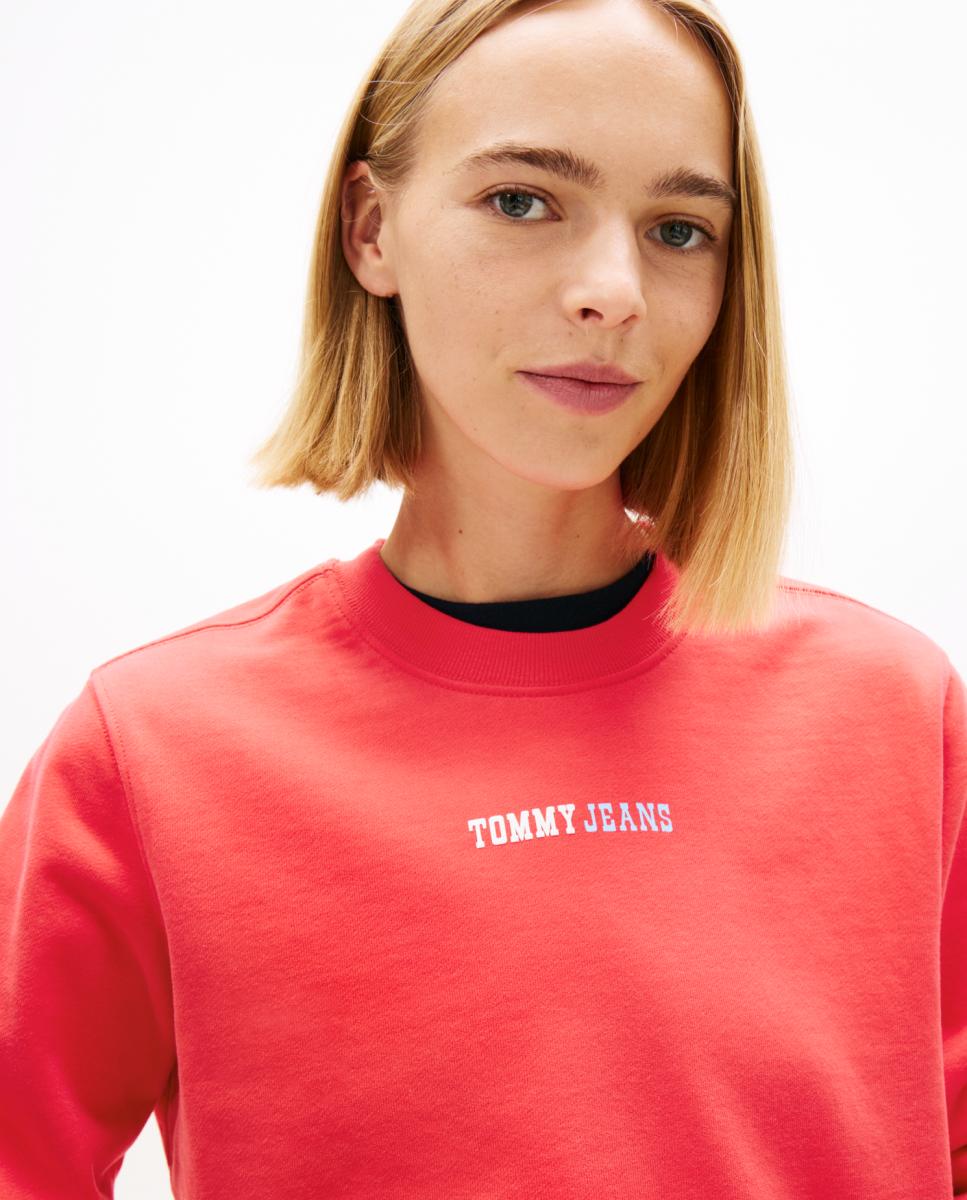 Sweatshirt sem Capuz Vermelho-3