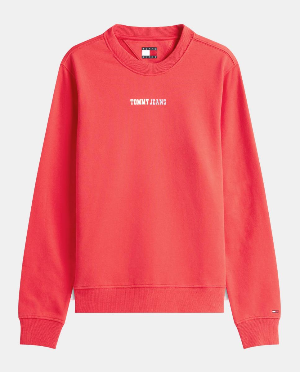 Sweatshirt sem Capuz Vermelho-4