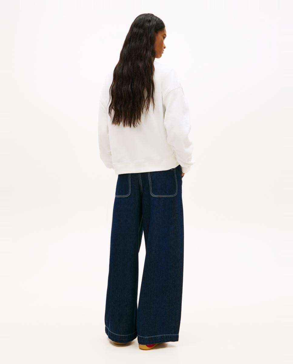 Sweatshirt de Decote Redondo Boxy Fit Cru-2