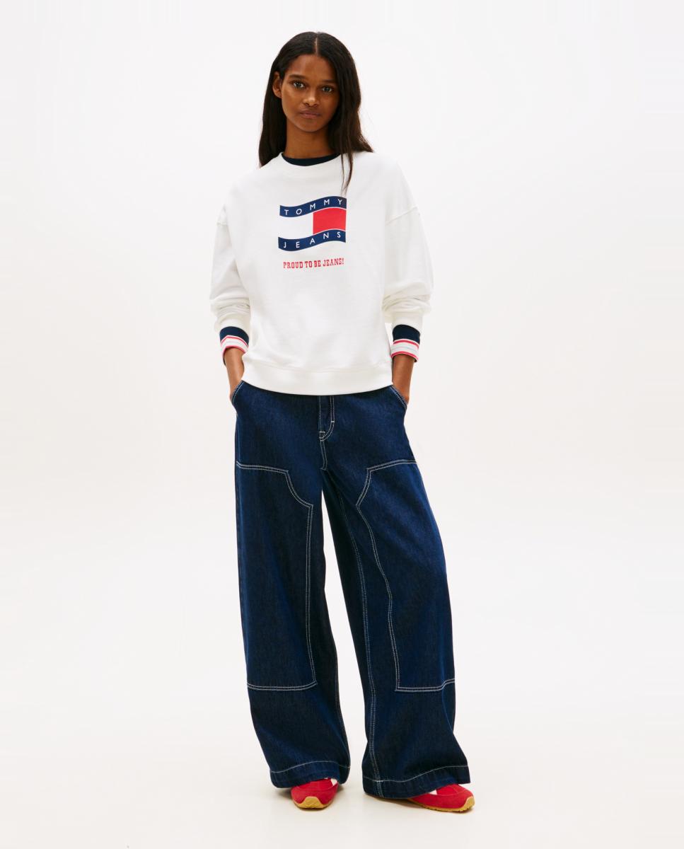 Sweatshirt de Decote Redondo Boxy Fit Cru-5