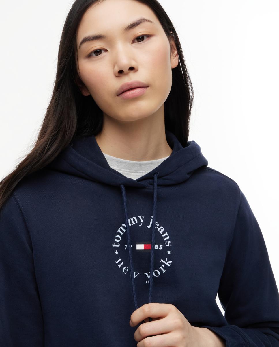 Sweatshirt Fit Regular com Capuz Azul-marinho-2