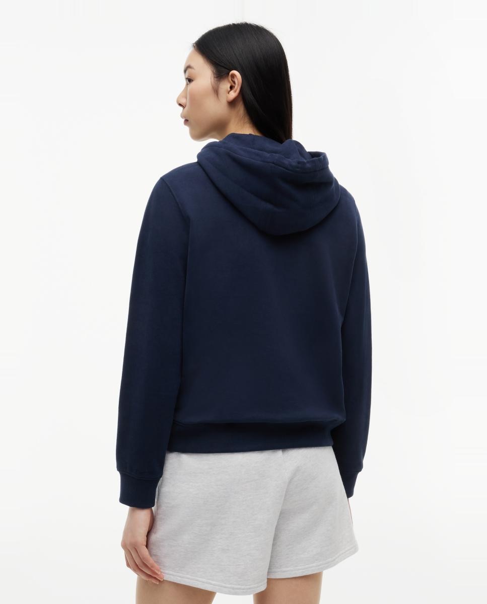 Sweatshirt Fit Regular com Capuz Azul-marinho-3