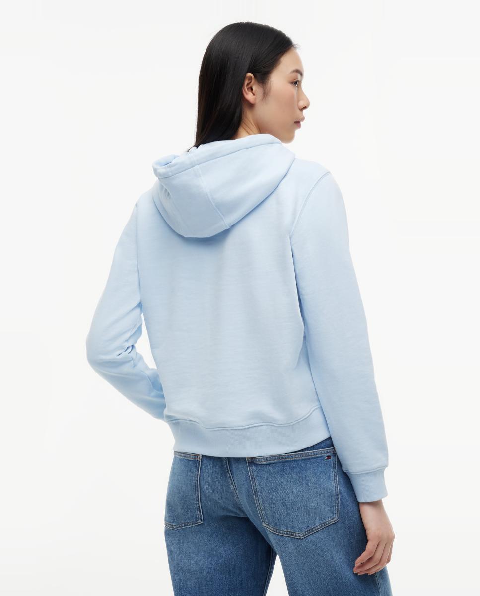 Sweatshirt Fit Regular com Capuz Azul-claro-3
