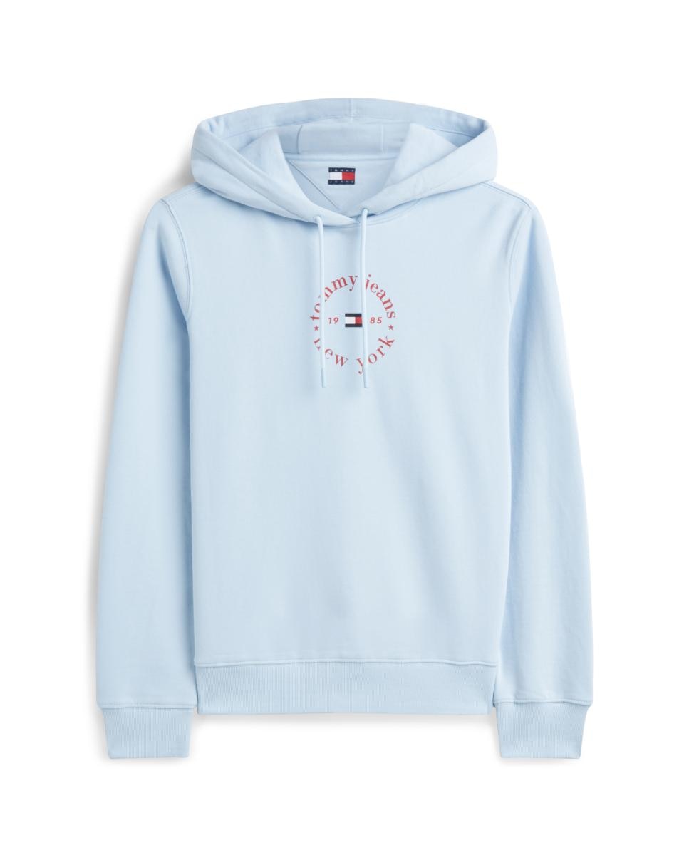 Sweatshirt Fit Regular com Capuz Azul-claro-4