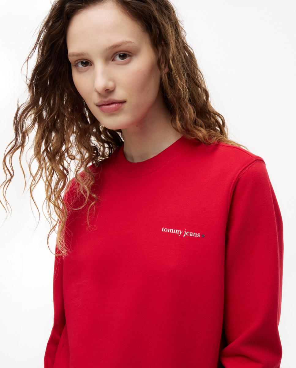 Sweatshirt com logótipo estampado e fit regular Vermelho-2