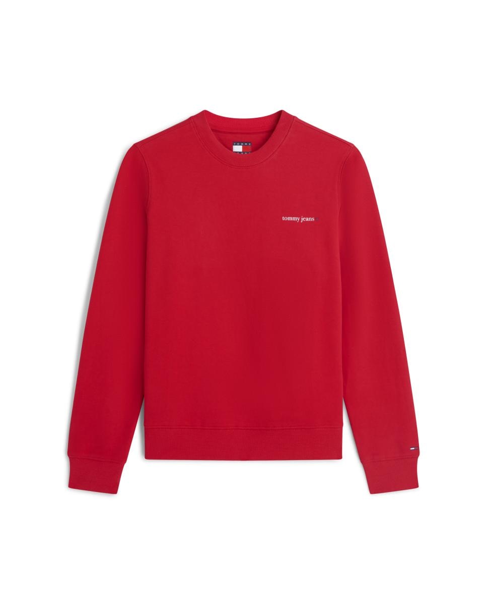 Sweatshirt com logótipo estampado e fit regular Vermelho-4