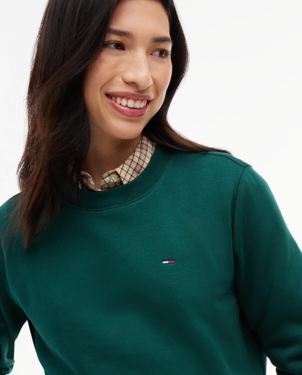Sweatshirt Denim Essentials Regular Fit Verde-escuro-3