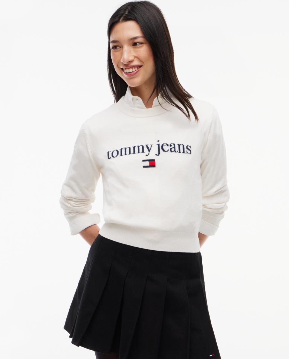 Imagen 0 de Jersey essential logo regular fit de Tommy Jeans Blanco