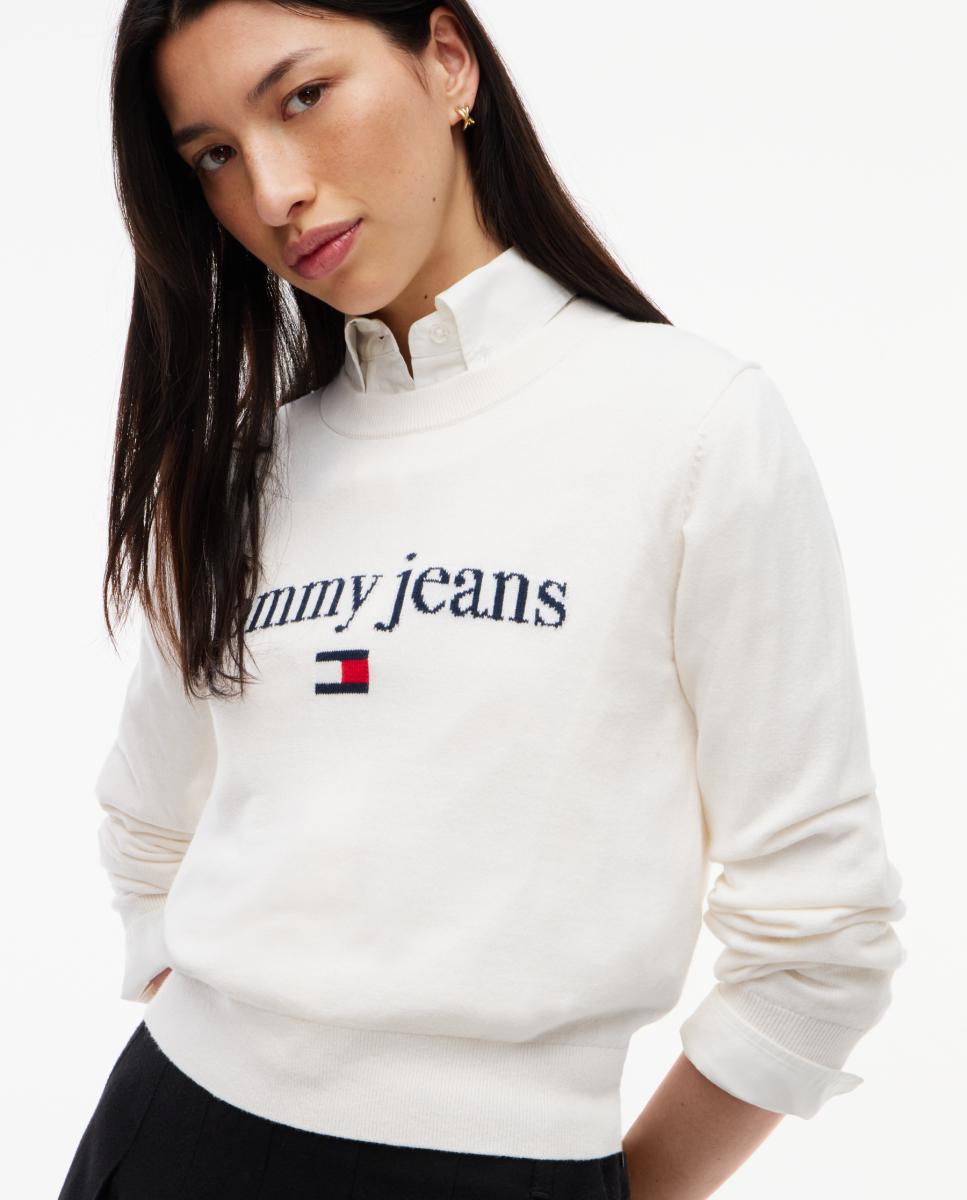Jersey essential logo regular fit de Tommy Jeans - Blanco Blanco-3