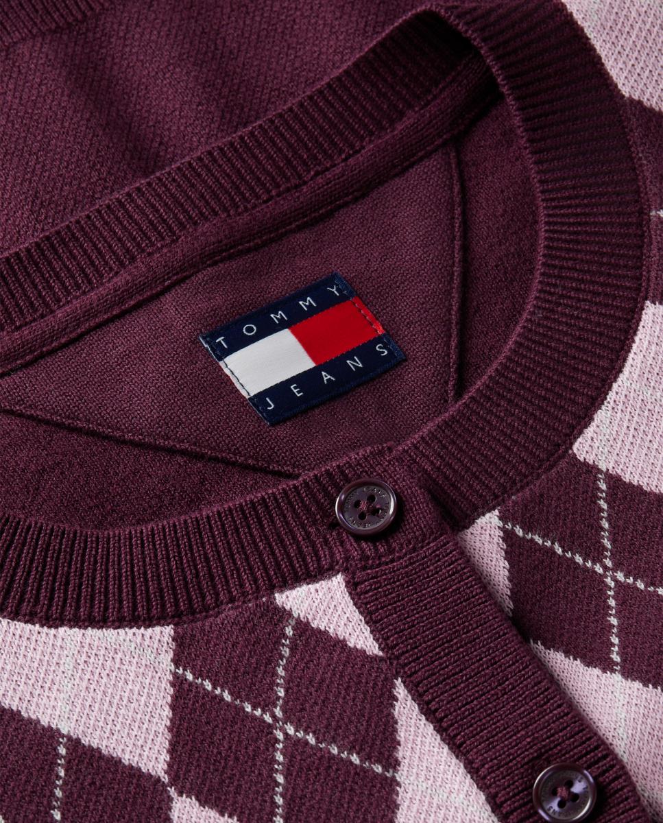 Cárdigan denim essentials regular fit de Tommy Jeans - Burdeos Burdeos-6