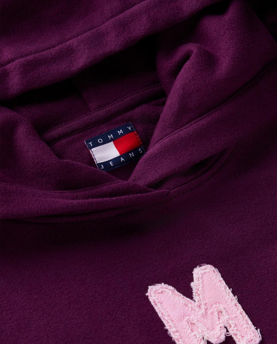 Sweatshirt Varsity Oversize Fit Bordeaux-3
