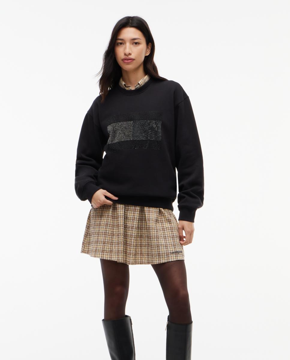 Sweatshirt Festive Oversized Fit Preto-2