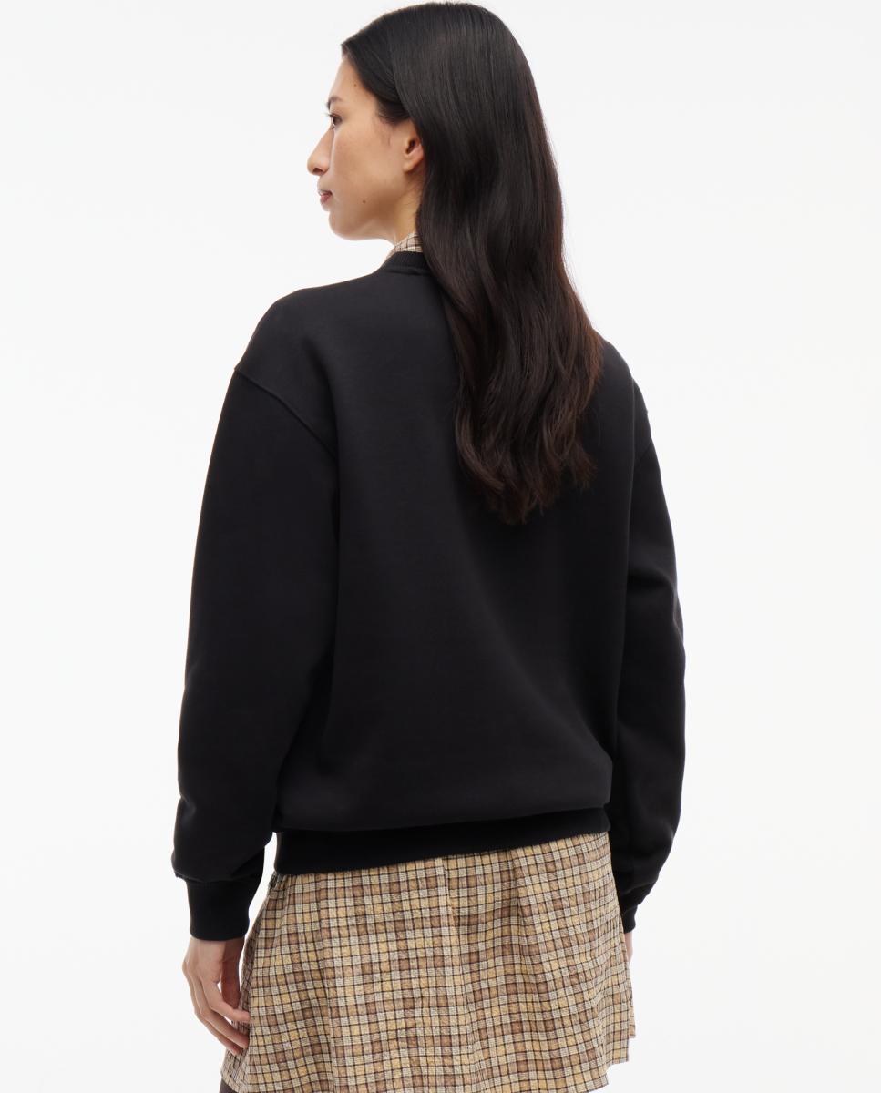 Sweatshirt Festive Oversized Fit Preto-4