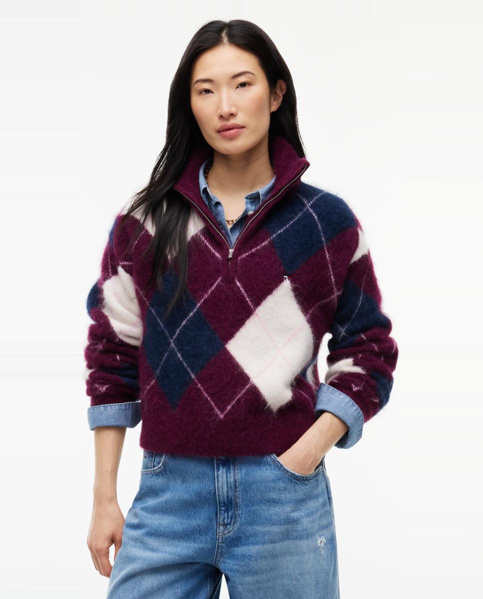 Jersey collegiate crest relaxed fit de Tommy Jeans - Burdeos Burdeos-1