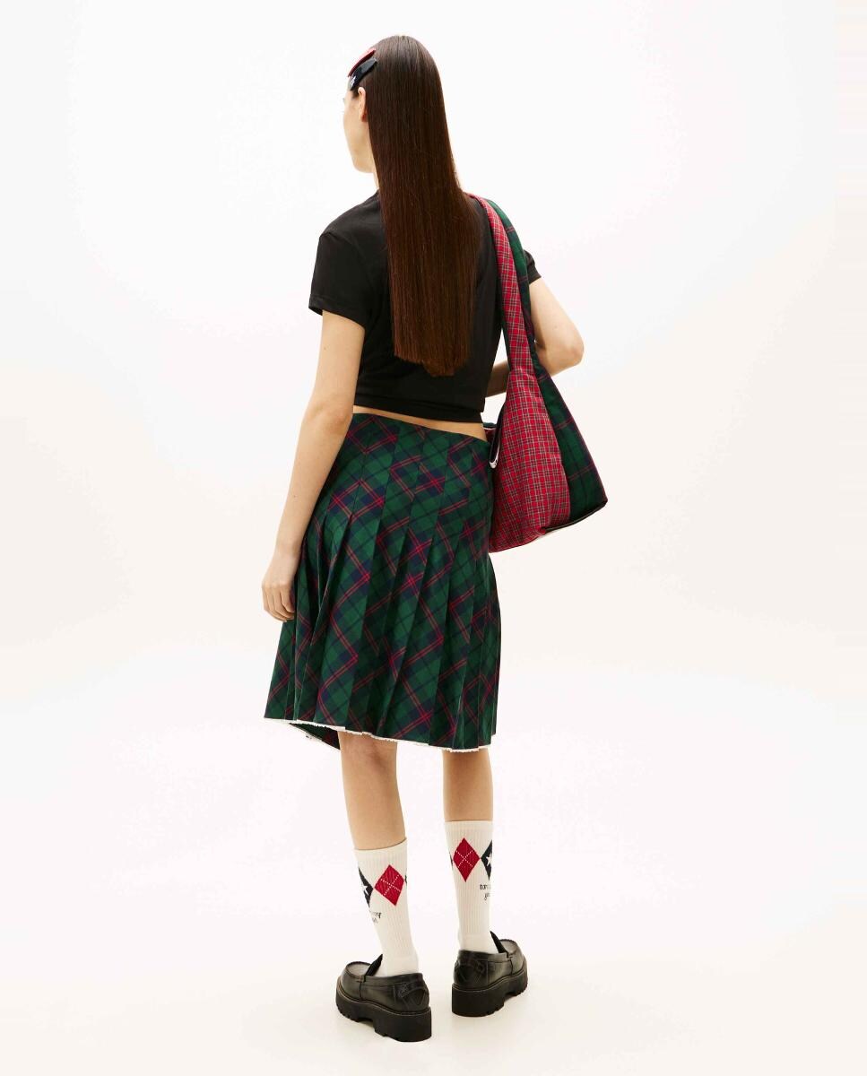 Saia aos Quadrados Tommy Girl Verde-5