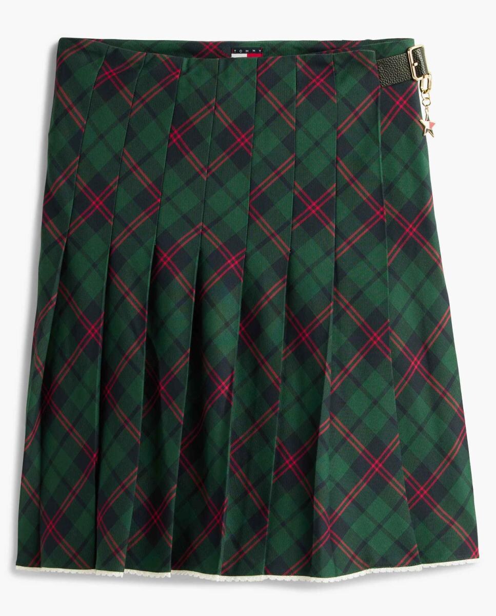 Saia aos Quadrados Tommy Girl Verde-7