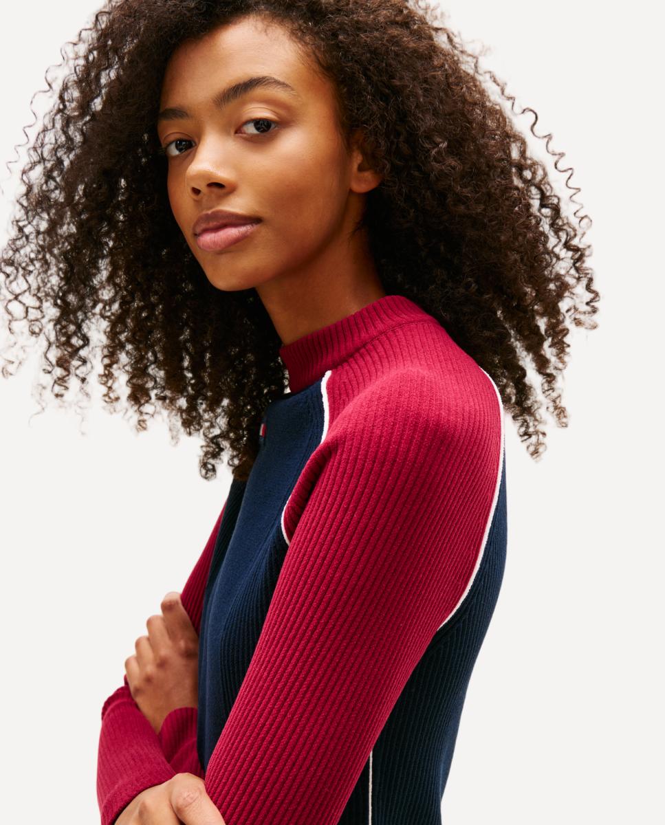 Vestido Tipo Sweater Slim Fit Azul-marinho-4