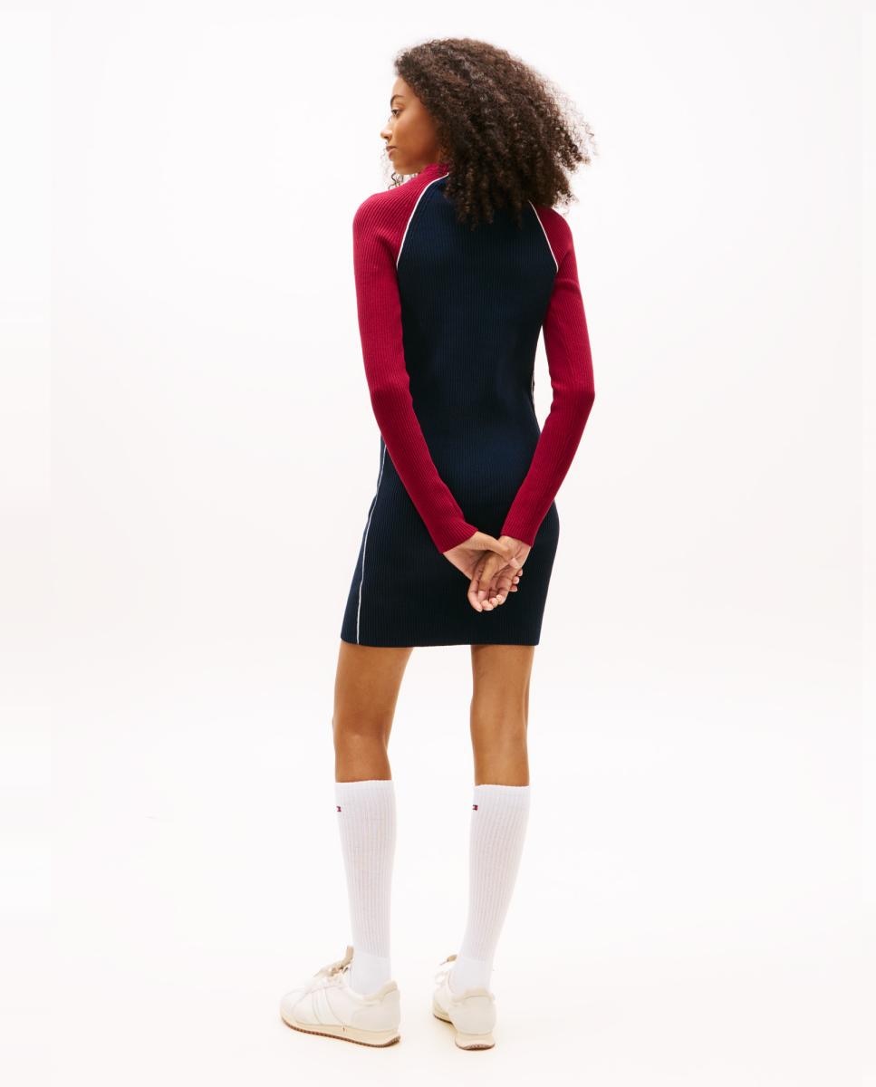 Vestido Tipo Sweater Slim Fit Azul-marinho-5