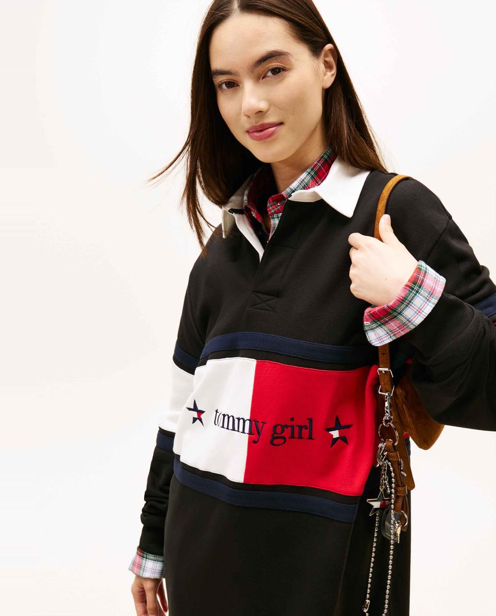Vestido Oversized Tommy Girl Preto-3
