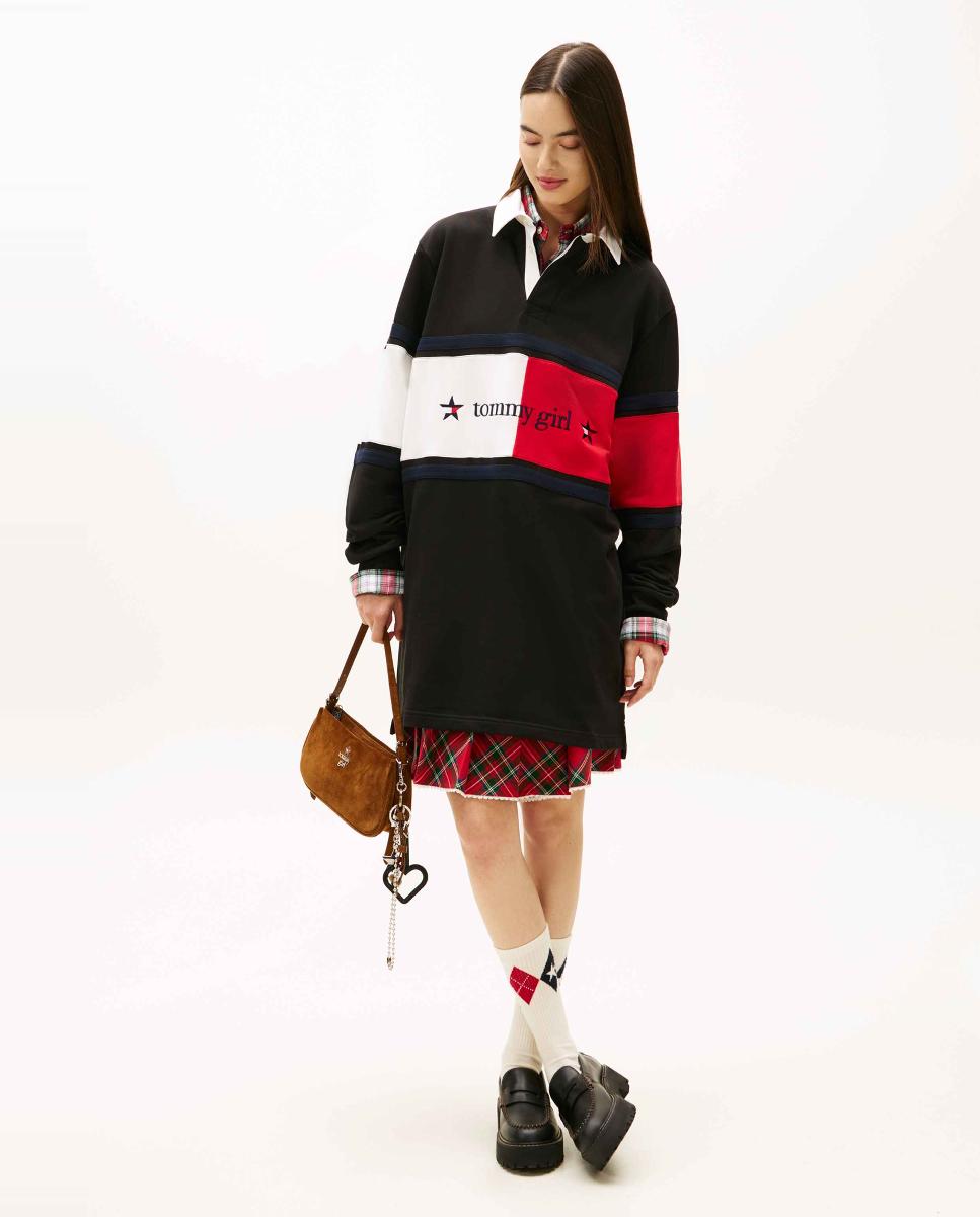 Vestido Oversized Tommy Girl Preto-6