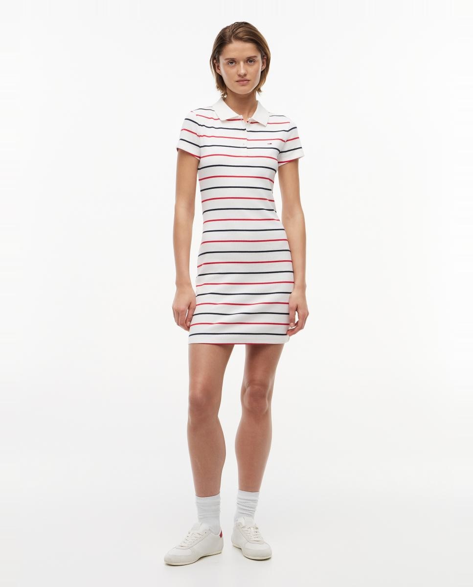 Imagem 0 de Vestido às Riscas com Manga Curta