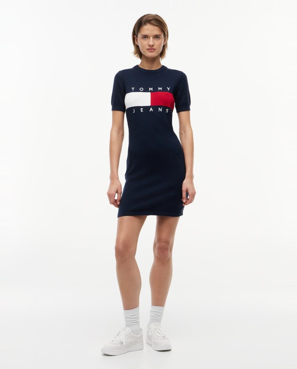 Imagem 0 de Vestido de Malha com Manga Curta