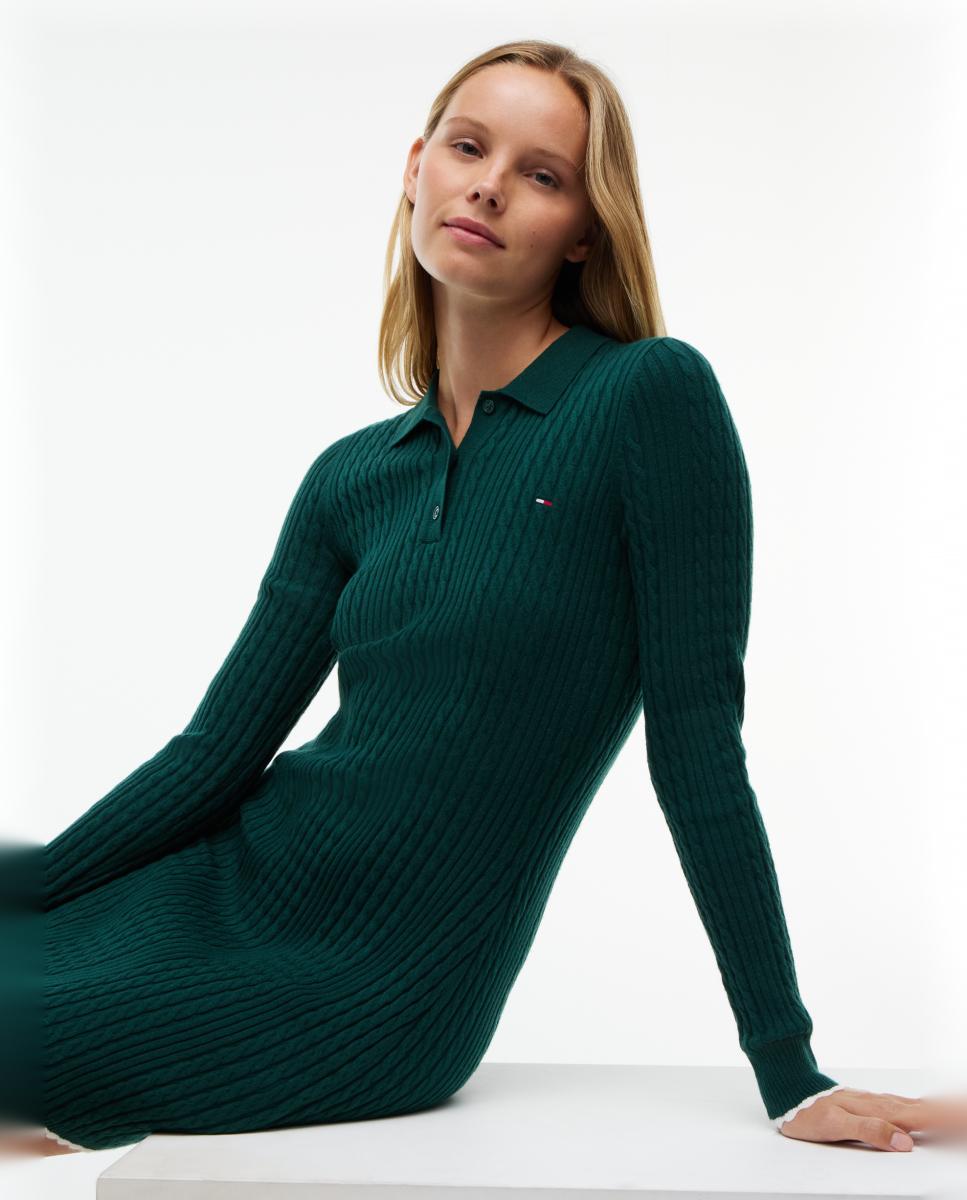 Vestido estilo polo de Tommy Jeans - Verde oscuro Verde oscuro-3