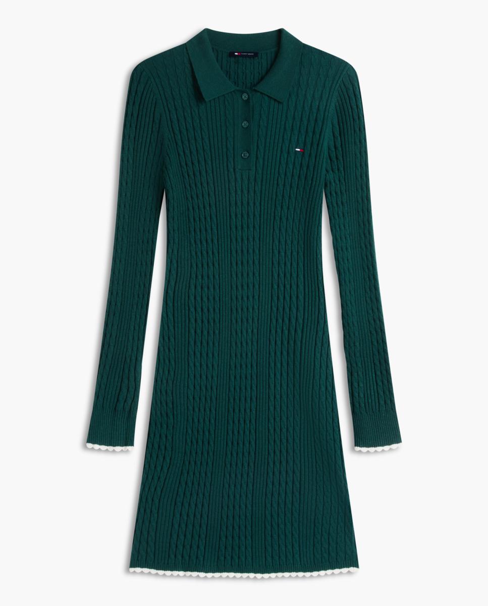 Vestido estilo polo de Tommy Jeans - Verde oscuro Verde oscuro-5