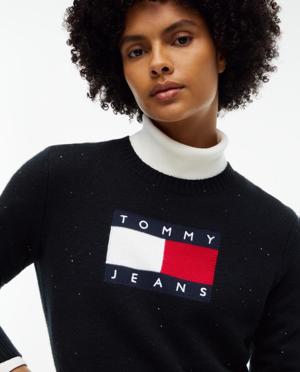 Vestido tipo sweater de Tommy Jeans - Negro Negro-3