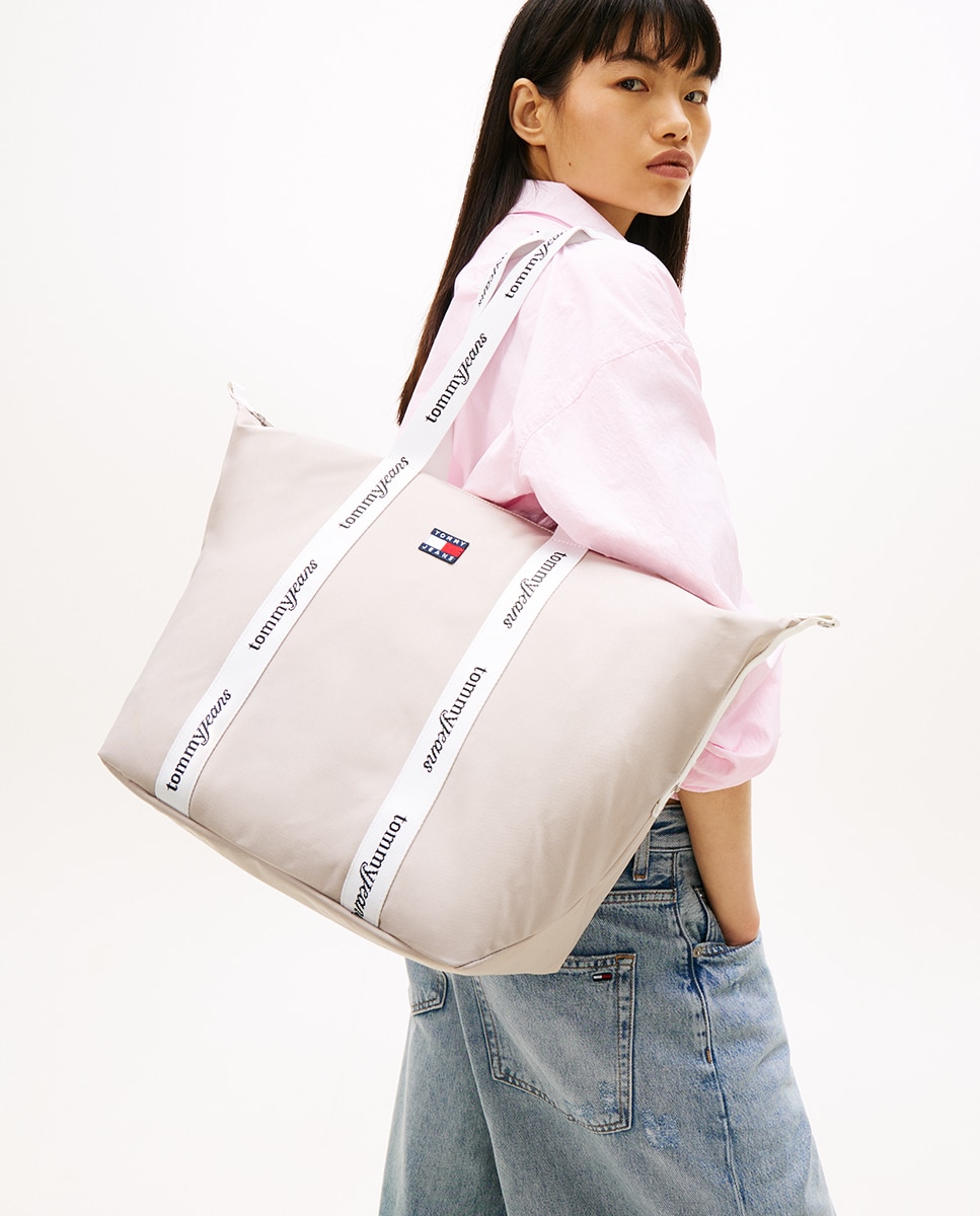 Mala Tipo Tote com Alças Bege-2