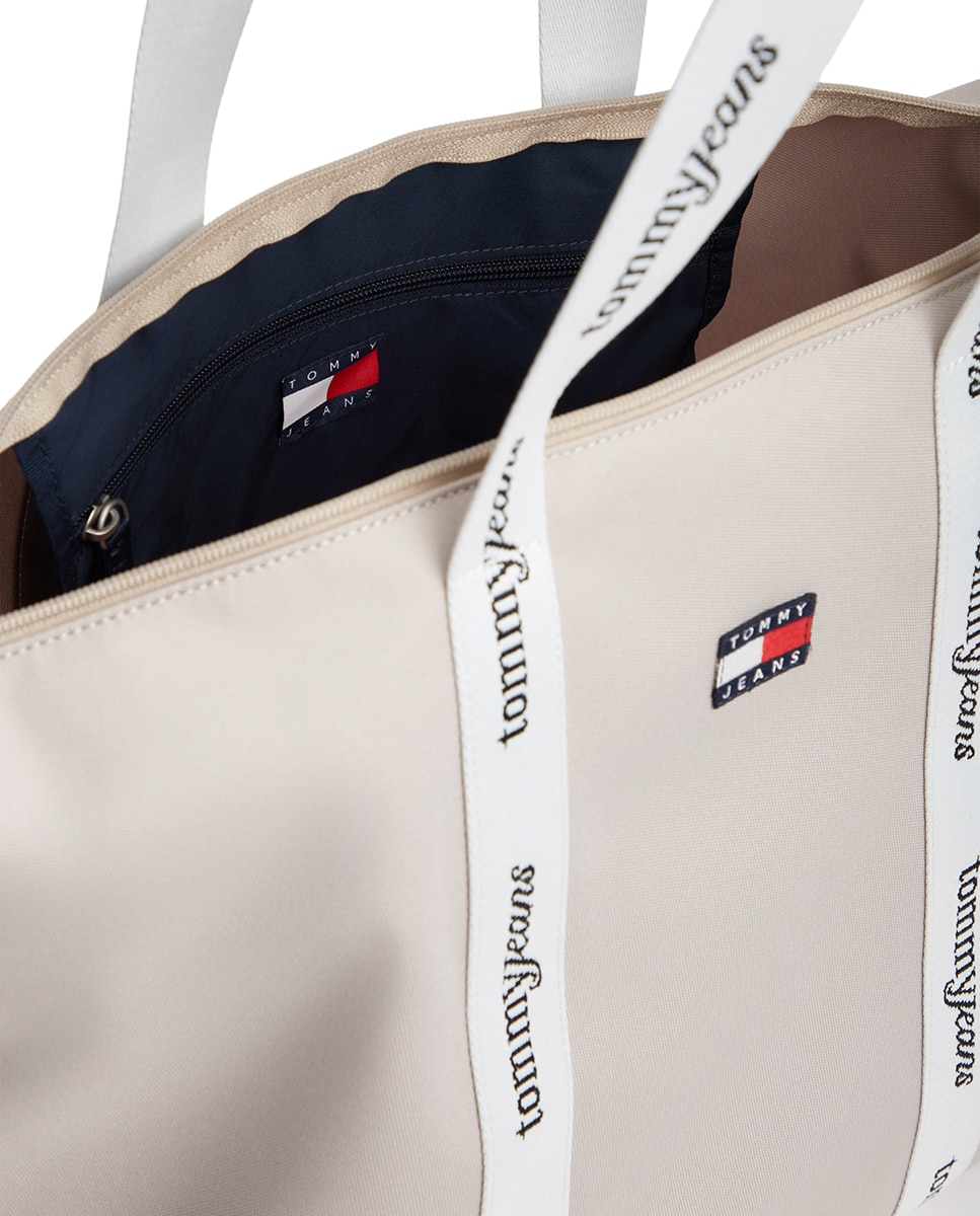 Mala Tipo Tote com Alças Bege-3