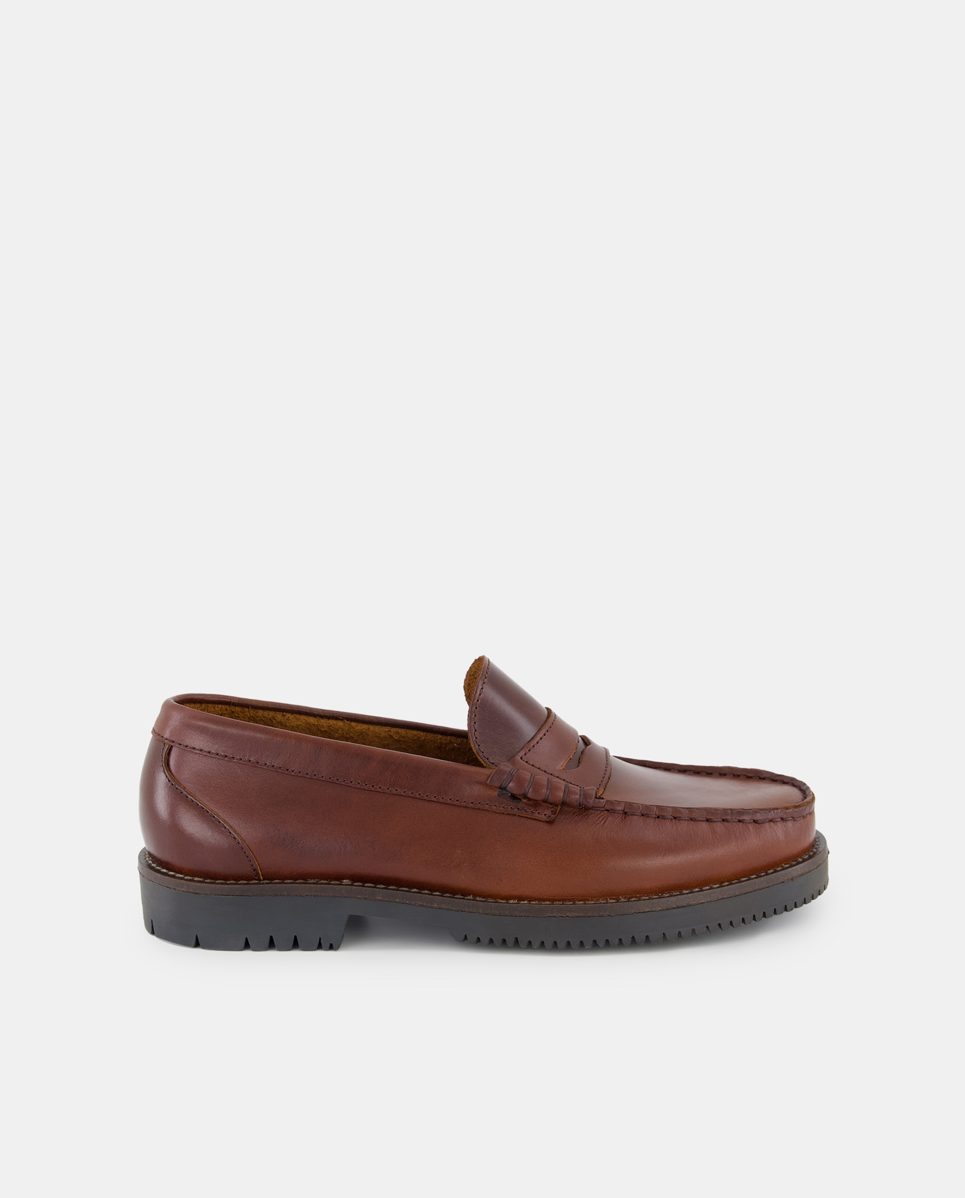 Imagen 0 de Mocasín antifaz de hombre de piel con piso de goma