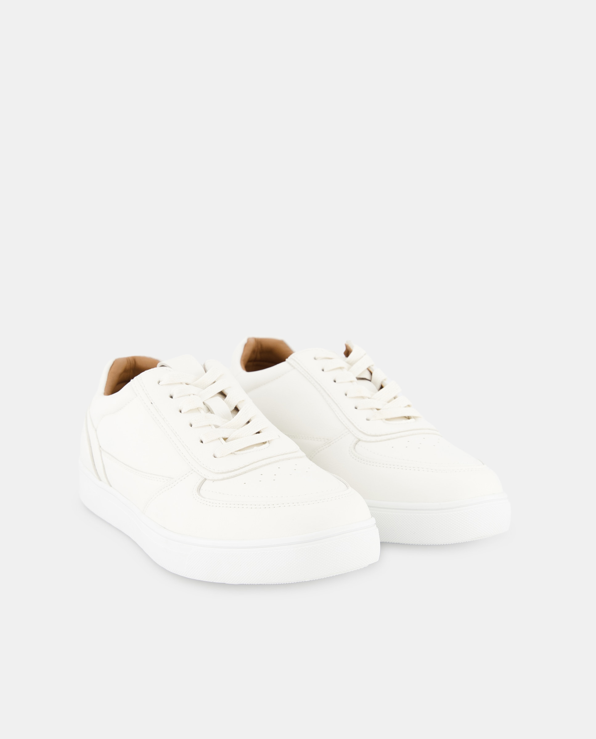 Deportivo cordones casco de hombre con piso de goma Blanco-2