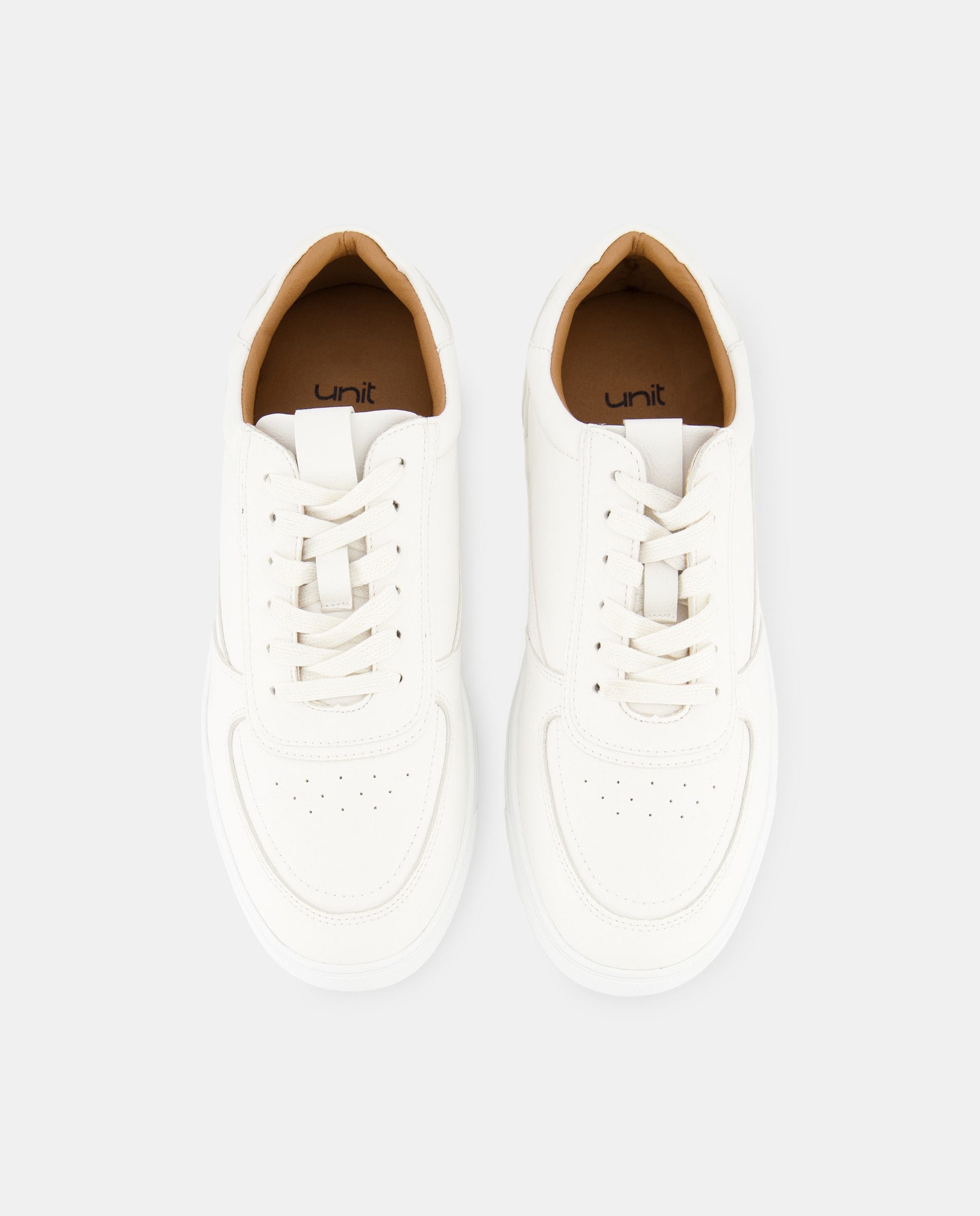 Deportivo cordones casco de hombre con piso de goma Blanco-4