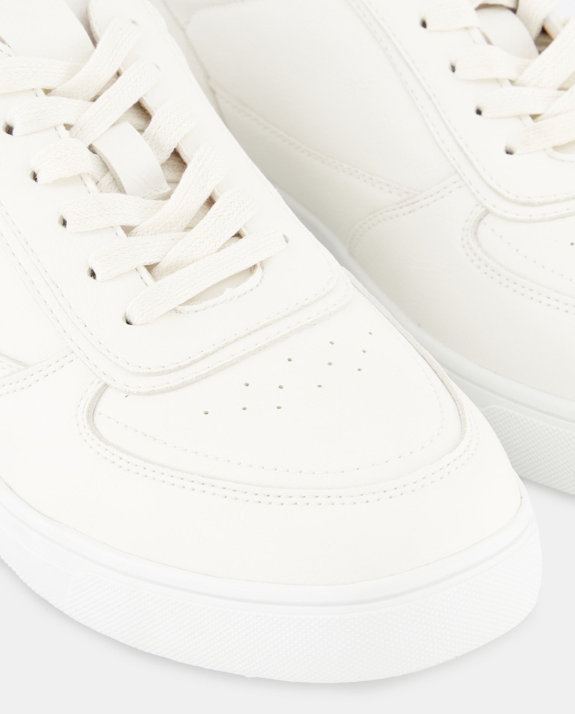 Deportivo cordones casco de hombre con piso de goma Blanco-5