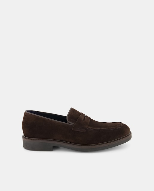 Imagen 0 de Mocasin antifaz piel serraje con piso de goma