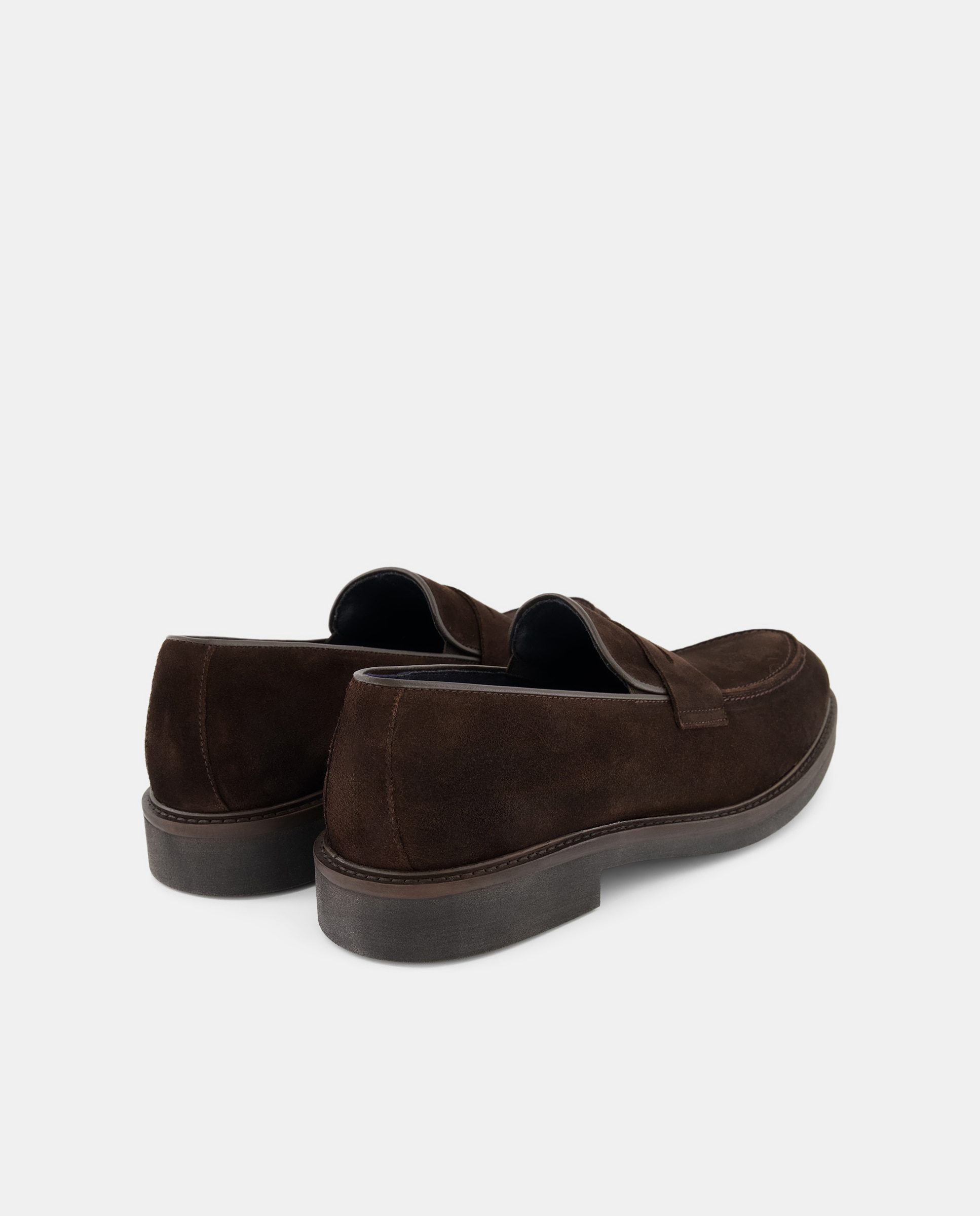 Mocasin antifaz de hombre de serraje con piso de goma Marrón-3