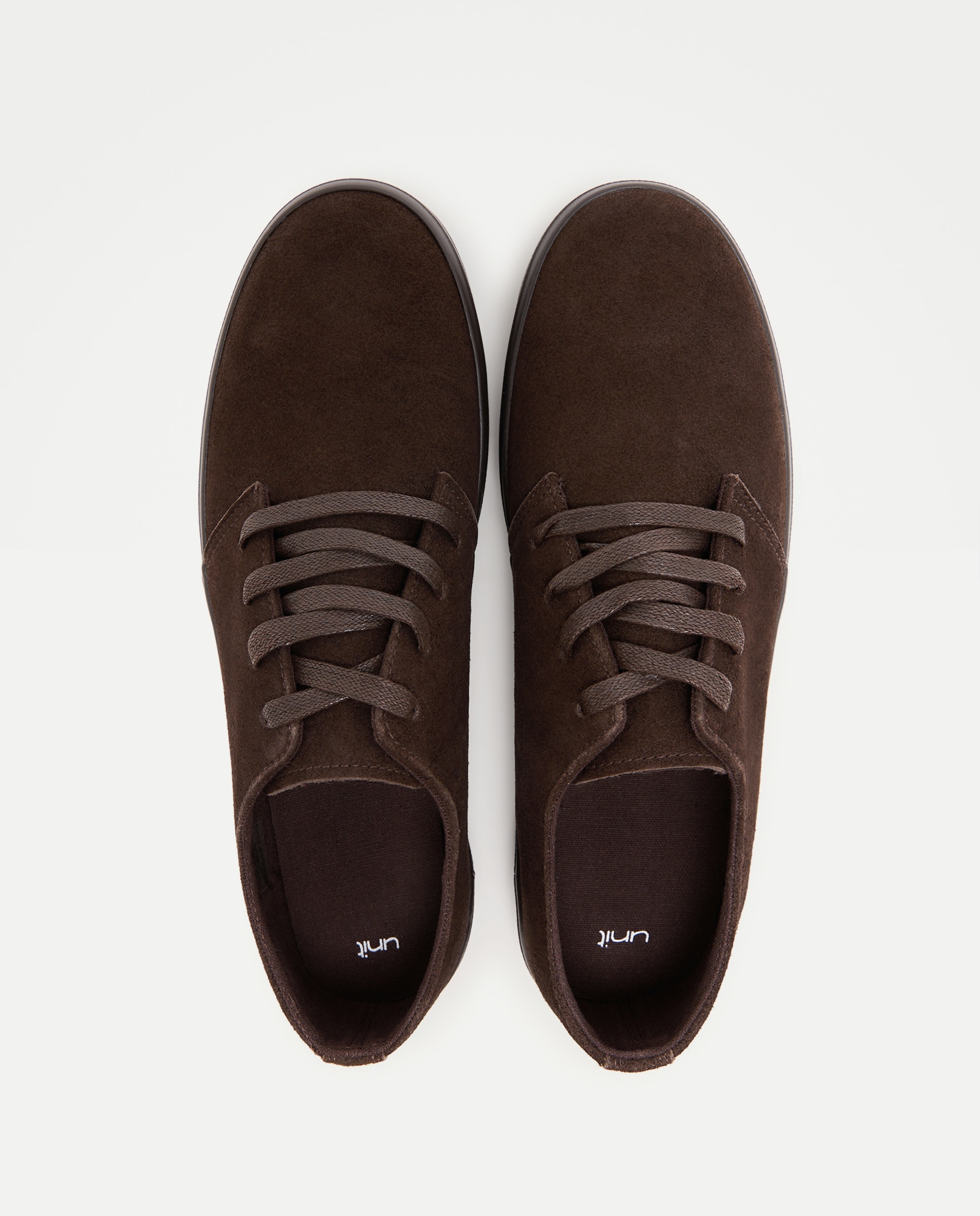 Zapato cordones de serraje de hombre con piso de goma Marrón-4